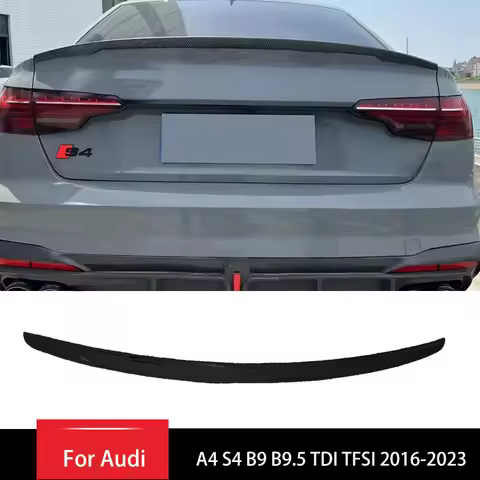 For Audi A4 S4 B9 B9.5 TDI TFSI 2016-2023 Rear Trunk Lip Spoiler Tuning Rear Trunk Tail Wing Bodykit