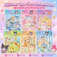 Collection of landscape decoration stickers, miniature landscape stickers, small house entertainment