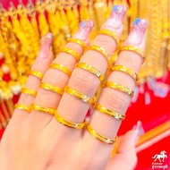 แหวนทอง 1 กรัม ลายเหลี่ยมรุ้ง(ขนแมว) ทองคำแท้ 96.5% ขายได้ จำนำได้ มีใบรับประกัน