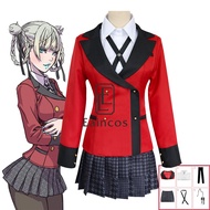 Anime Kakegurui Kirari Momobami Cosplay Halloween Carnival Costume Women Girls School Uniform Suits 