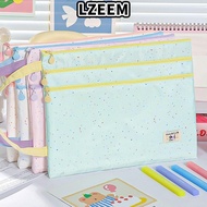 LZEEM Handbag, Large Capacity Polka Dot Design File Bag, Multi-functional Three Layers A4/A5 Exam Pa
