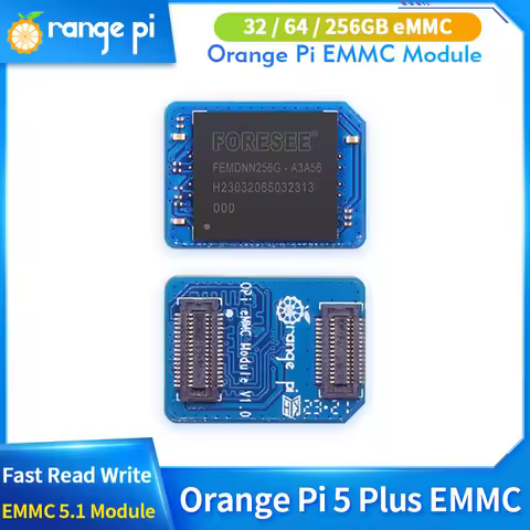 Orange Pi EMMC Module 32GB 64GB 256GB EMMC 5.1 Module for Orange Pi 5 Plus 3D NAND Fast Read Write S