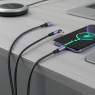 6A 90° Elbow USB-C to USB-C Short Cable 15/30cm, Fast Charging for Samsung Power Bank & Gaming