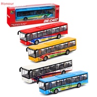 [Honour] Alloy Car 15Cm Bus Model Diecast Double-Decker Pull Back Vehicle Children's Toy Car Bus Toy Car For Boys Girls Birthday Gifts