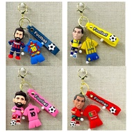 Barcelona Messi Riyad Ronaldo doll keychain pendant Neymar Haaland football jersey keychain