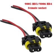 1pcs Car LED Headlight HB3 / 9005  9006/ HB4 Female Adapter Wiring Harness Socket Wire Connector Cab
