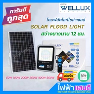 Wellux ไฟโซล่าเซลล์ สปอตไลท์ 50W 100W 150W 200W 300W 400W 500W LED SOLAR FLOODLIGHT โคมไฟฟลัดไลท์ พล