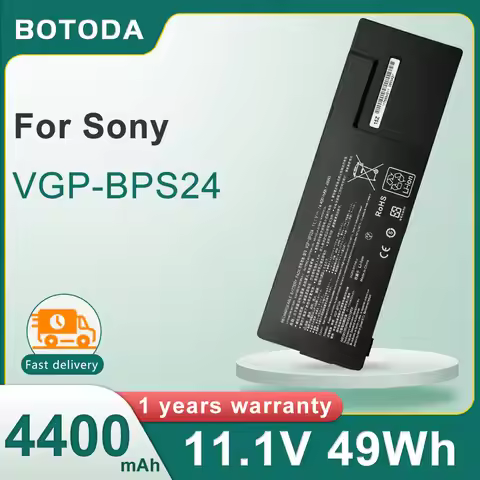 BOTODA VGP-BPS24 VGP-BPL24 11.1V 49Wh 4400mAh Laptop Battery Rechargeable For Sony VAIO SA SB SC SD 