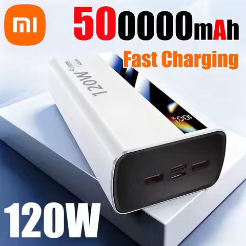 Xiaomi 500000mAh High Capacity PowerBank 120W Super Fast Charging Portable External Battery Powerban