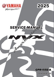 Yamaha NVX V3 NVX Turbo SP ABS 2025 Workshop Repair Service Manual +Owners And Parts Catalogue