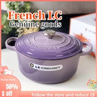French LC Cast Iron Stew Pot Enamel Pot 24cm Circular Soup Pot Household Multifunctional Soup Pot