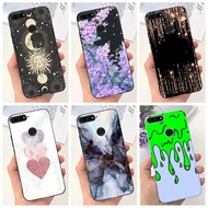 For Honor 7A Pro Casing ATU-L11 ATU-L21 ATU-L31 Fashion Marble Flower Shockproof Cover For Huawei Y 6 Y6 Prime 2018 Soft Case