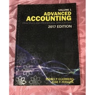 ADVANCED ACCOUNTING VOL.1 BY GUERRERO 2017 EDITION