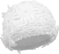 Women Swim Caps Flower Bathing Cap High Elasticity Swimming Hat for Long Short Thick Curly Hair Beac