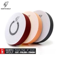 North Wolf 6 inch Foam Pad, 6 inch car polishing Foam