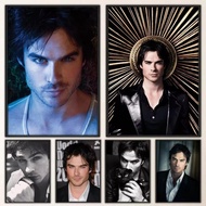 Poster Vampire Diaries Ian Somerhalder untuk dekorasi dinding bilik tidur ruang tamu cetak di atas k