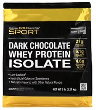 California Gold Nutrition Whey Protein 分離乳清蛋白 黑巧克力味 5磅