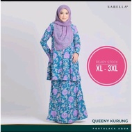 BAJU KURUNG QUEENY SABELLA TANPA GOSOK [ SAIZ XL-3XL  ] READY STOCK