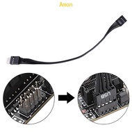Amon USB2 0 9pin Header Computer Motherboard Front 9P Extension Cable Male To Female Connection Flat