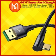 【1YrWarranty】Mcdodo 66W 65W 6A Type C Metal Nylon Braided Elbow Design Game Player 66W USB Power Dat