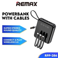 REMAX Powerbank 10000mAh Powerbank With Cable RPP-286 Portable Powerbank Type C Output Powerbank Min