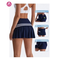 AirActive Leisure Casual Yoga Sports Skirt Tennis Skirt High Waist Lining Contrast Color Cool Fabric