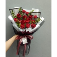 Stephanie - Buket bunga mawar - Bunga flanel murah - Kado valentine