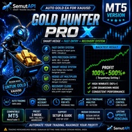 SEMUTAPI GOLD HUNTER PRO X MT5 | Auto Gold EA | Hedge Recovery System (Hedging Account)