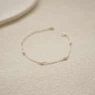 SV925/14KGF VESTA 間隔小米珍珠手鍊/腳鍊