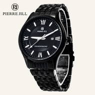 PIERRE JILL 1758 JAM TANGAN CASUAL FASHION PRIA TANGGAL AKTIF TALI RANTAI