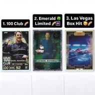 Topps Turbo Attax F1 Card (RAINBOWS) - Nigel Mansell & F1 Las Vegas (HIT BOX)