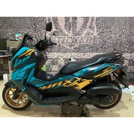 Stiker Decal Motor YAMAHA NMAX NEW Full Body Sticker NMAX Baru Motif Biru Kuning HItam Keren Waterpr