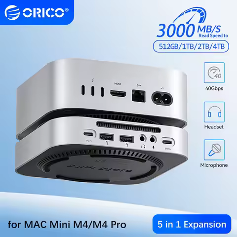 ORICO 40Gbps USB Hub Docking Station 512G 1TB 2TB PSSD M.2 NVMe SSD USB A Type C Splitter Multi Port
