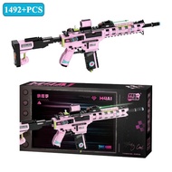 Model Senjata Submachine Gun MOC Military MP5KSVM4A1ARP-9 Blok Binaan DIY Miniatur Senjata Mainan Ha