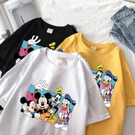 hawaiian outfit for women Women's Kawaii Mickey Mouse Summer T-shirt Ladies Black Top Kormen