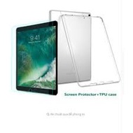 Silicone case + tempered glass for iPad 9.7'' 2017, iPad Pro 10.5
