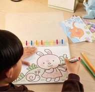 （40內頁）彩虹蘑菇扣 透明11孔 活頁夾 可擦寫A4文件夾 資料冊 可拆卸 兒童練習冊 bb玩具