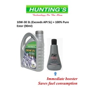 Hunting's Engine Oil 10w-30 API SL (3L) + EEE Pure Ester 90ML