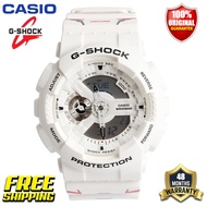 Original G-Shock and GUNDAM 40th Anniversary GA110 Men Sport Watch Japan Quartz Movement Dual Time Display 200M Water Resistant Shockproof and Waterproof World Time LED Auto Light Sports Wrist Watches with 4 Years Warranty GA-110MW-7APRGD