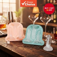 Novelty silicone ice cube tray for pranks, ideal for whiskey cocktails, iced coffee, and party favor