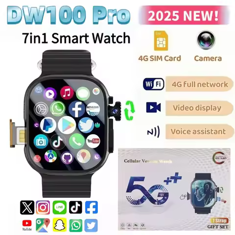 DW100 Pro Smartwatch Fingerprint Unlock control Smart Watch 256GB Storage ROM Free Download App WIFI