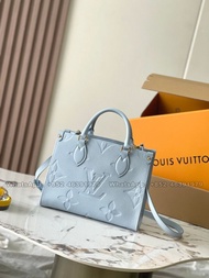 💟LV OnTheGo PM托特手袋-淺藍色 #全實拍 100%new Louis Vuitton 手提袋 單肩包 Tote Bag, Crossbody bag, Shoulder bag 免運費 