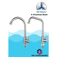 SHOWY 3501 / 3502 Quarter Lever Turn SUS 304 Stainless Steel U Sink Tap / L Sink Tap / Kitchen Tap