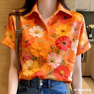 Shirts for women, men and women, floral shirts, Hawaiian shirts, Songkran, Chinese shirts, short sle