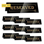 Acrylic Table Tent- 10PCS Double-Sided, Waterproof Seating Reservations- 6x2x1.6 in Table Signs