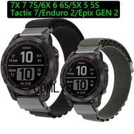 For Garmin Fenix 7X 7 7S 6X 6 Pro Solor Enduro EPIX Gen 2 Tactix 7 PRO Instinct 2X 2 2S Crossover Strap Nylon Soft Watch Band