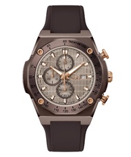 Guess Collection-Swiss Mvt  PB Brown  Rose Gold PVD case  Beige dial  C-Men-Watches-Beige