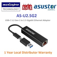ASUSTOR AS-U2.5G2 USB Type C to 2.5 Gigabit Ethernet Adapter ( USB Type-A adapter included ) - Local