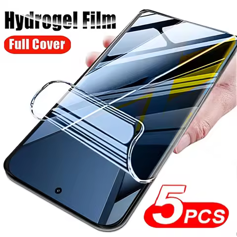 5Pcs Hydrogel Film For Poco F8 Ultra X7 Pro 5G F6 X6 X5 F5 F4 GT X4 M4 M6 X3 Pro F3 M5 Screen Protec