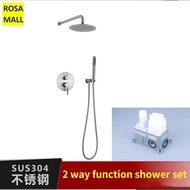 SUS304 stainless steel shower set embedded box concealed shower shower bathroom large shower set